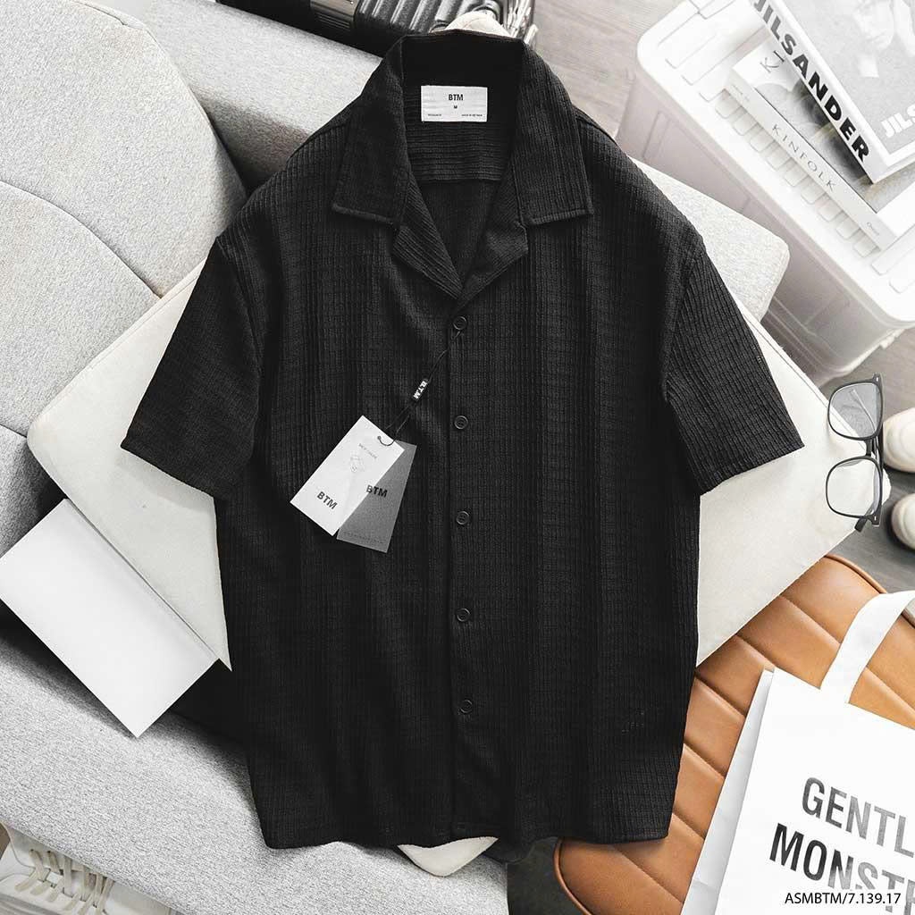 Áo Sơ Mi BTM Linen Texture Cuban Shirt Relaxedfit