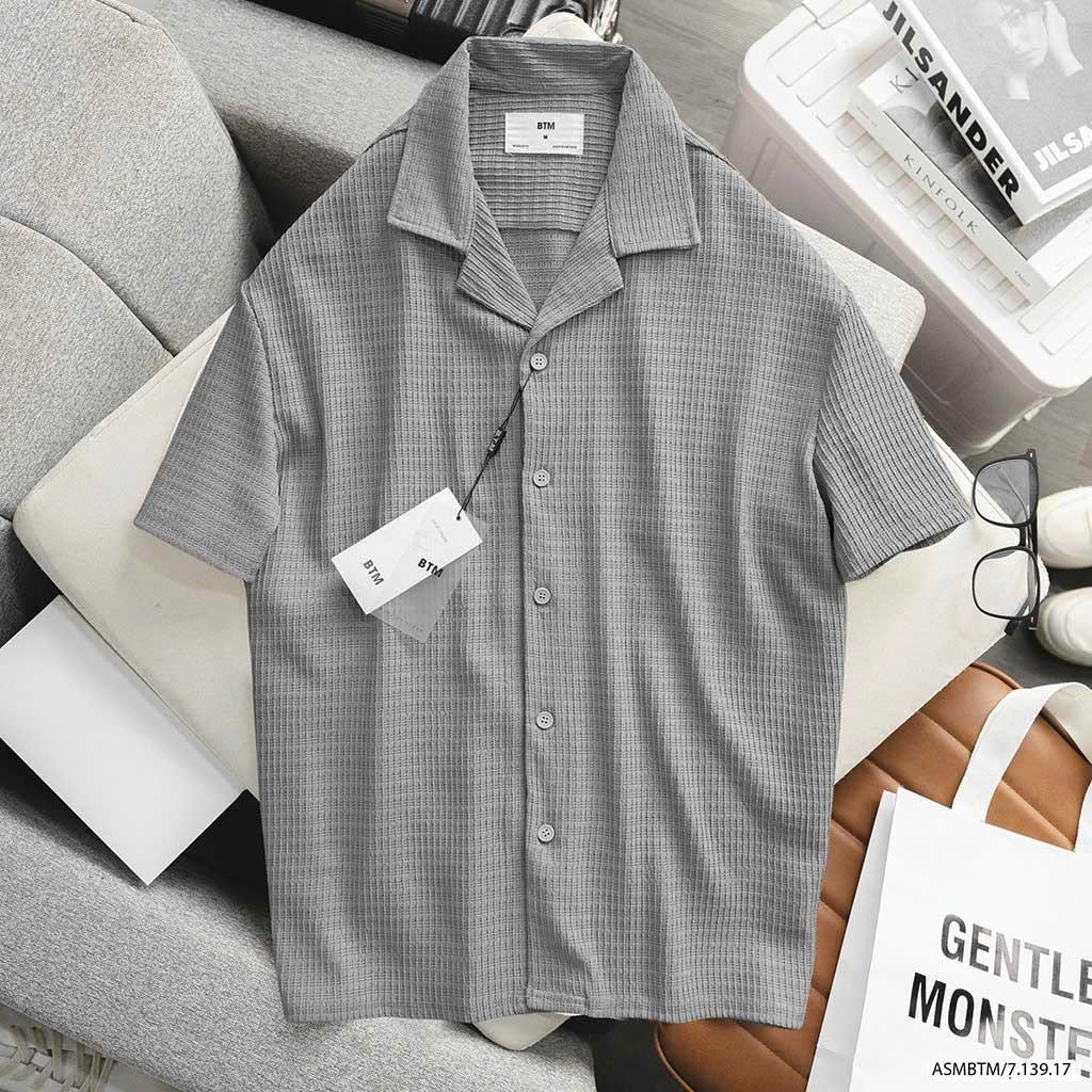 Áo Sơ Mi BTM Linen Texture Cuban Shirt Relaxedfit