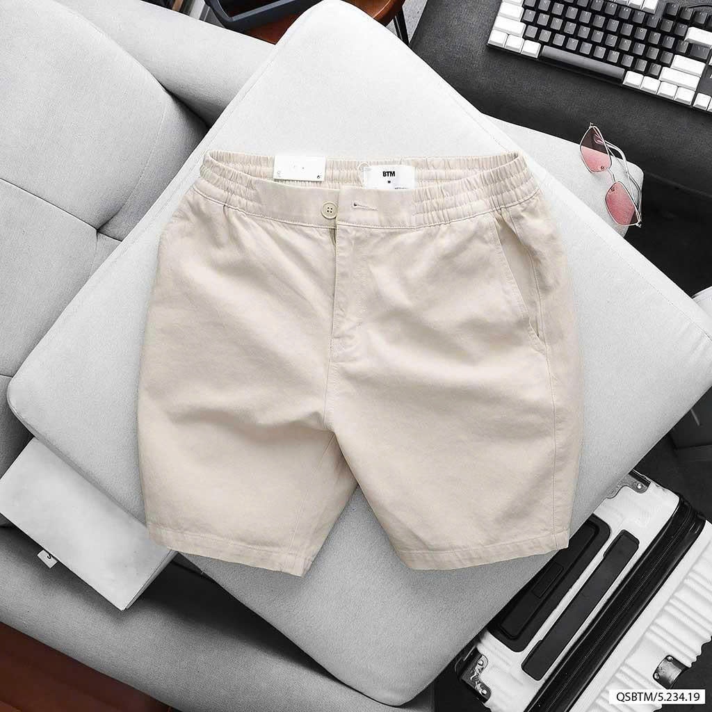 Quần Đùi BTM Classic Pique Kaki Short Slimfit