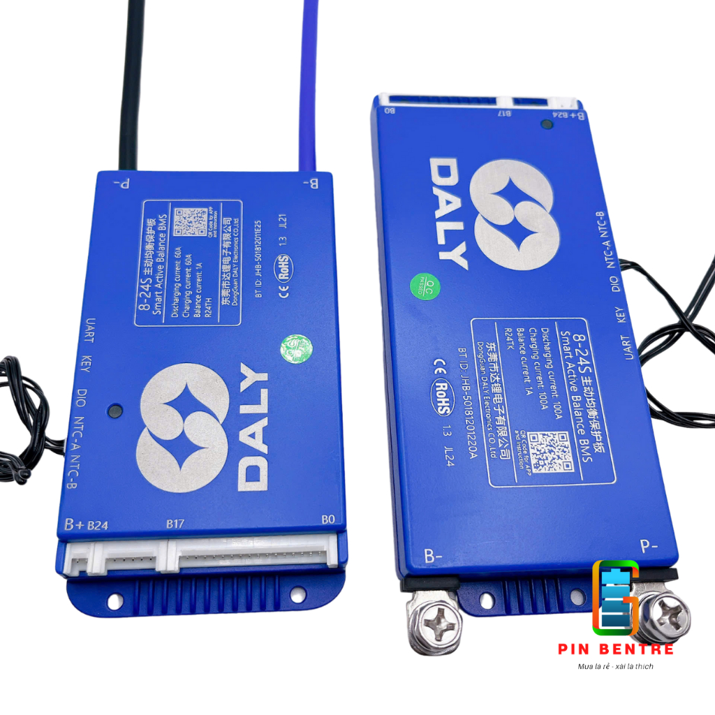 Mạch DALY 4S - 24S dòng 40A/60A/100A có cân bằng chủ động 1A quản lý qua App BMS