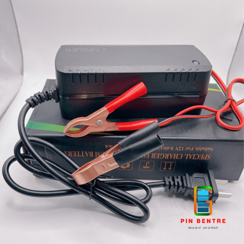 Sạc 4S 14.6V - 5A / 10A dành cho Pin LifePO4 đầu ra Kẹp Cá Sấu , Có quạt tản nhiệt