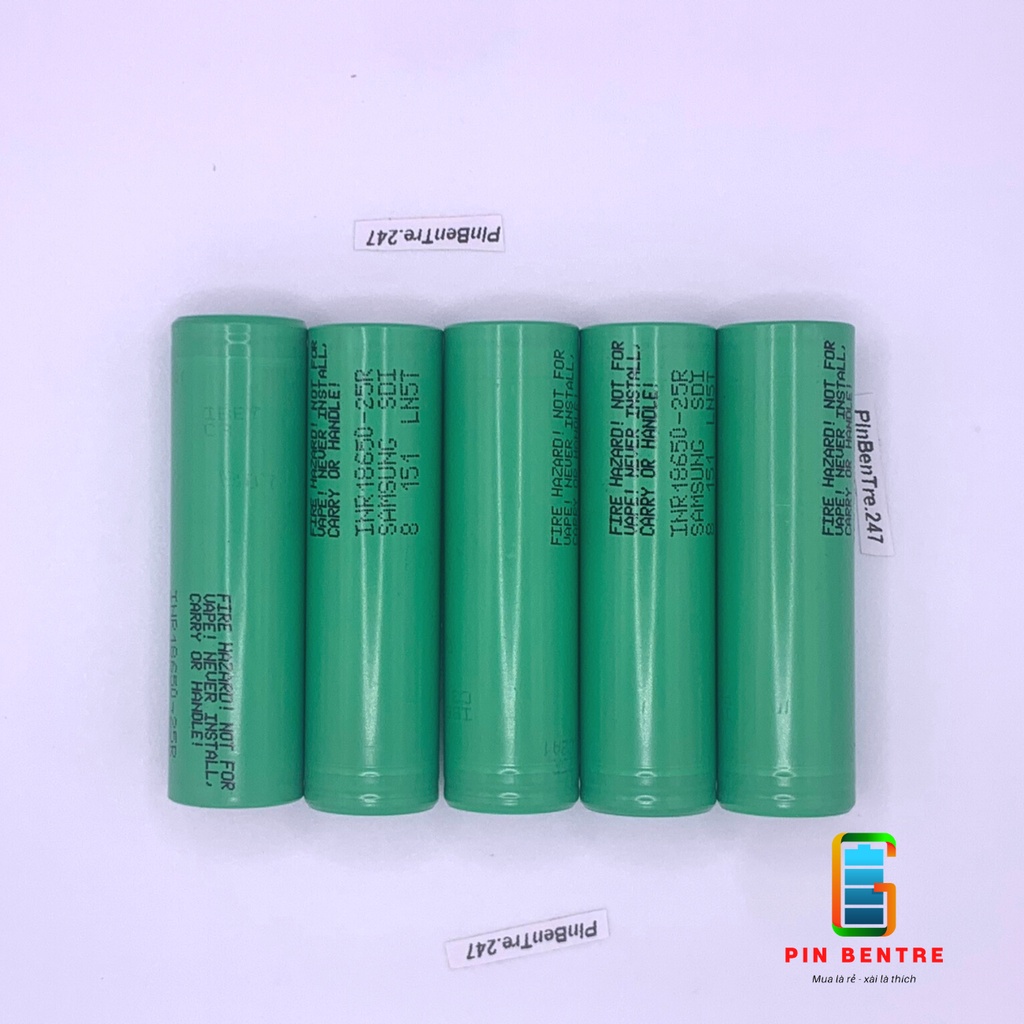 Cell Pin 18650 Samsung 25R 2500mAh hàng mới Loại A
