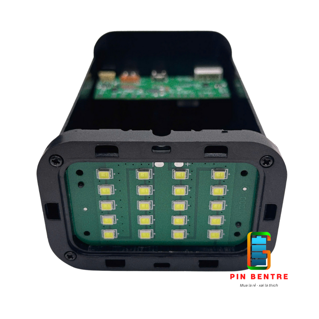 Box Sạc Sự Phòng 22.5W Vỏ Nhôm Chứa 6 Viên 21700