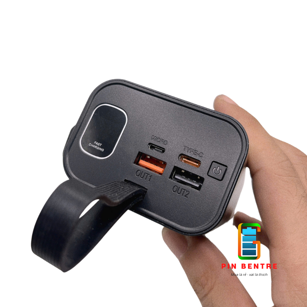 Box Sạc Sự Phòng 22.5W Vỏ Nhôm Chứa 6 Viên 21700