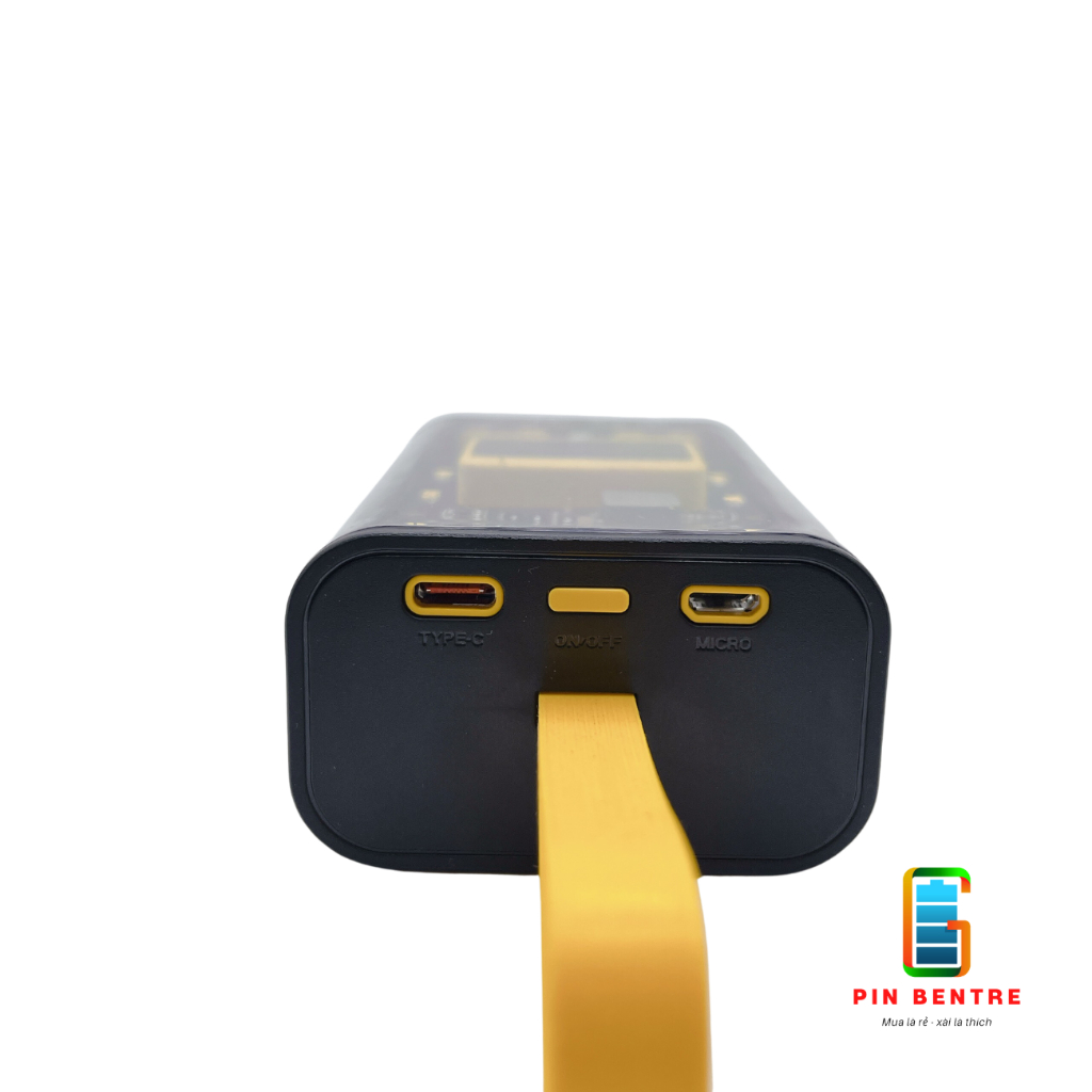 Box sạc dự phòng 3 Cell 18650 ( 2 Cell 21700 ) 22.5W kèm cáp sạc trong suốt
