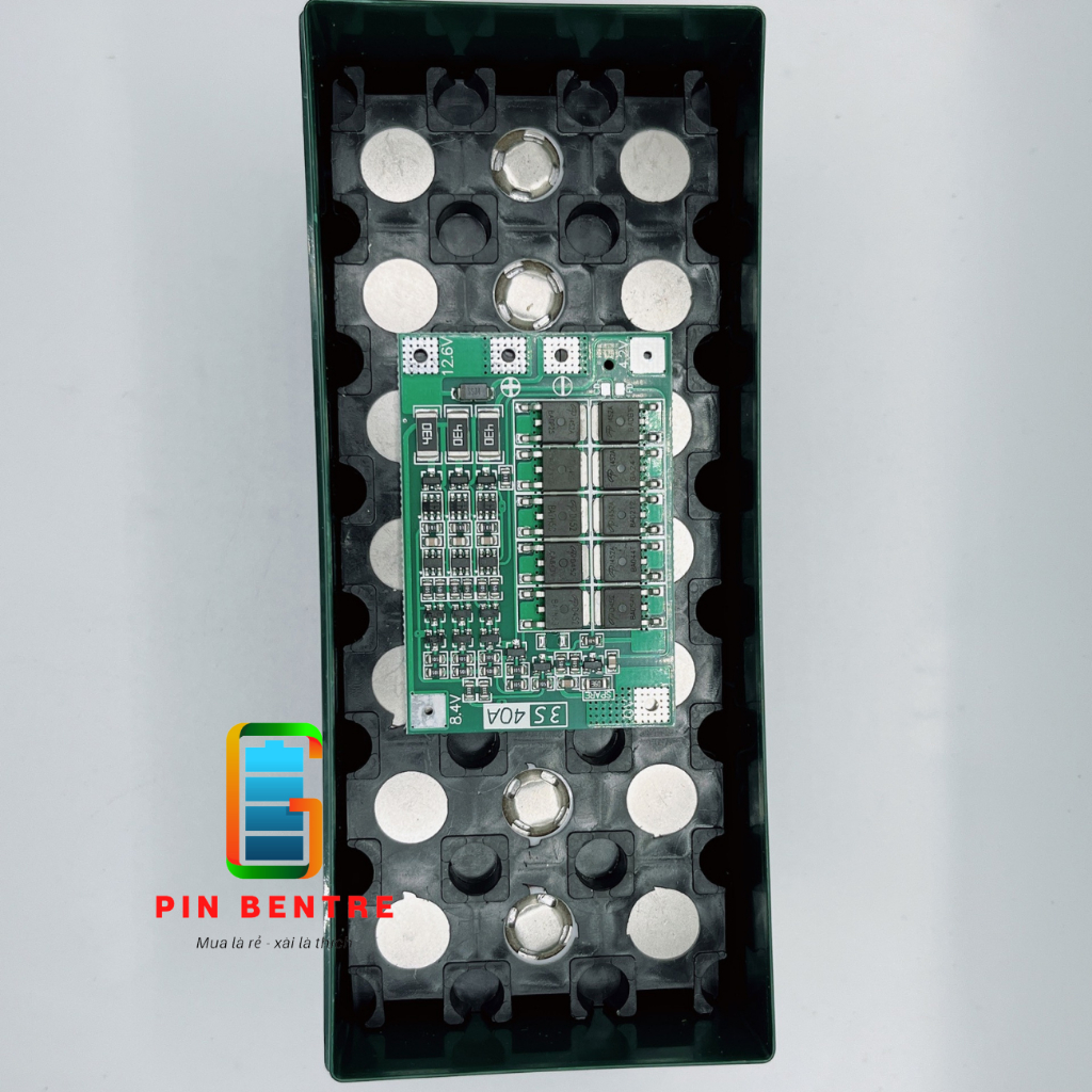 Vỏ bình ắc quy 12V 14Ah sử dụng Pin 18650 3x7 Có Khung
