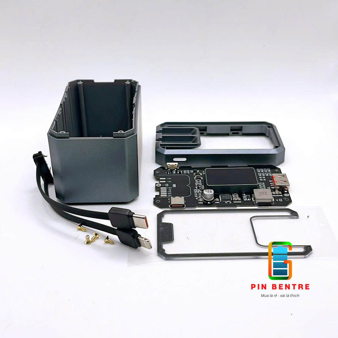 Box Sạc Dự Phòng DK100 20.000mAh Chứa 4 Cell Pin 21700 ( Ko Pin )