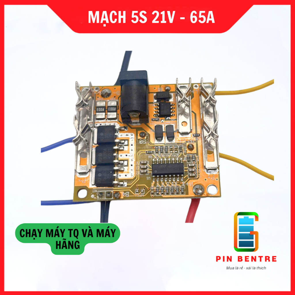 Mạch vàng Makita 5S 18v/21v 65A , sạc và bảo vệ Pin Li-ion