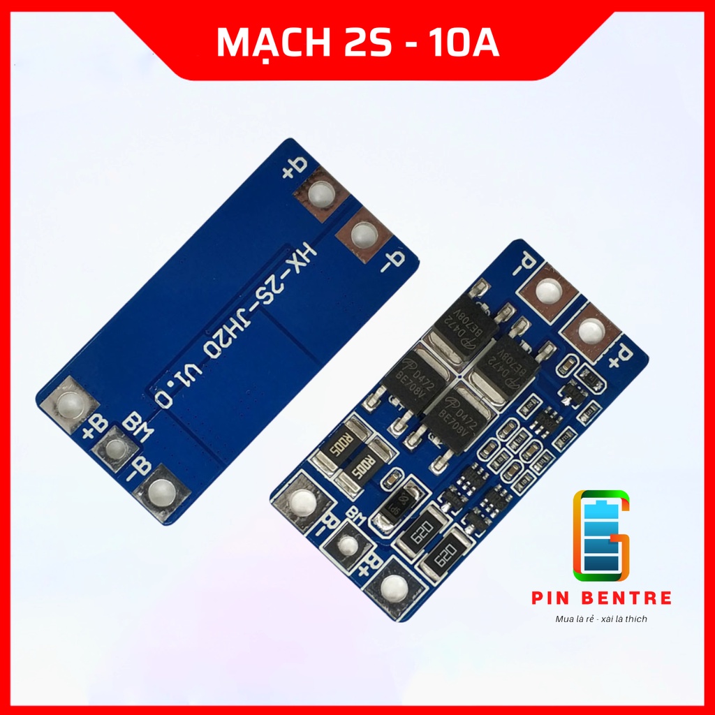 Mạch 2S - 10A Sạc và Bào Vệ Pin Li-ion 3.7V có cân bằng