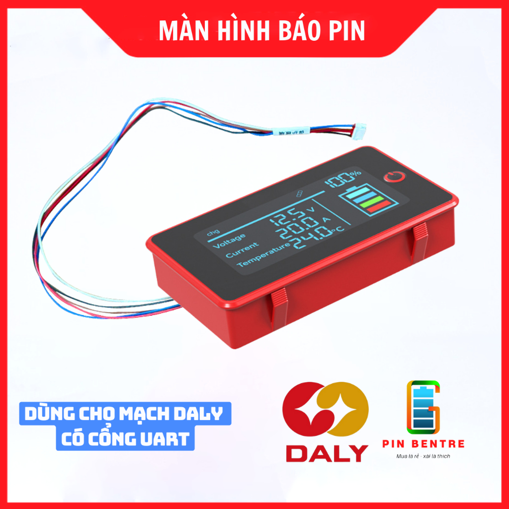Màn hình báo Pin dành cho mạch BMS DALY qua cổng UART