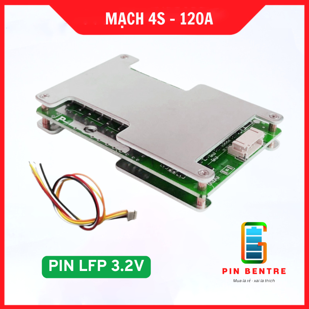 Mạch BMS 4S 120A Sạc/Xả và bảo vệ Pin Sắt 3.2V sạc và xả cùng cổng