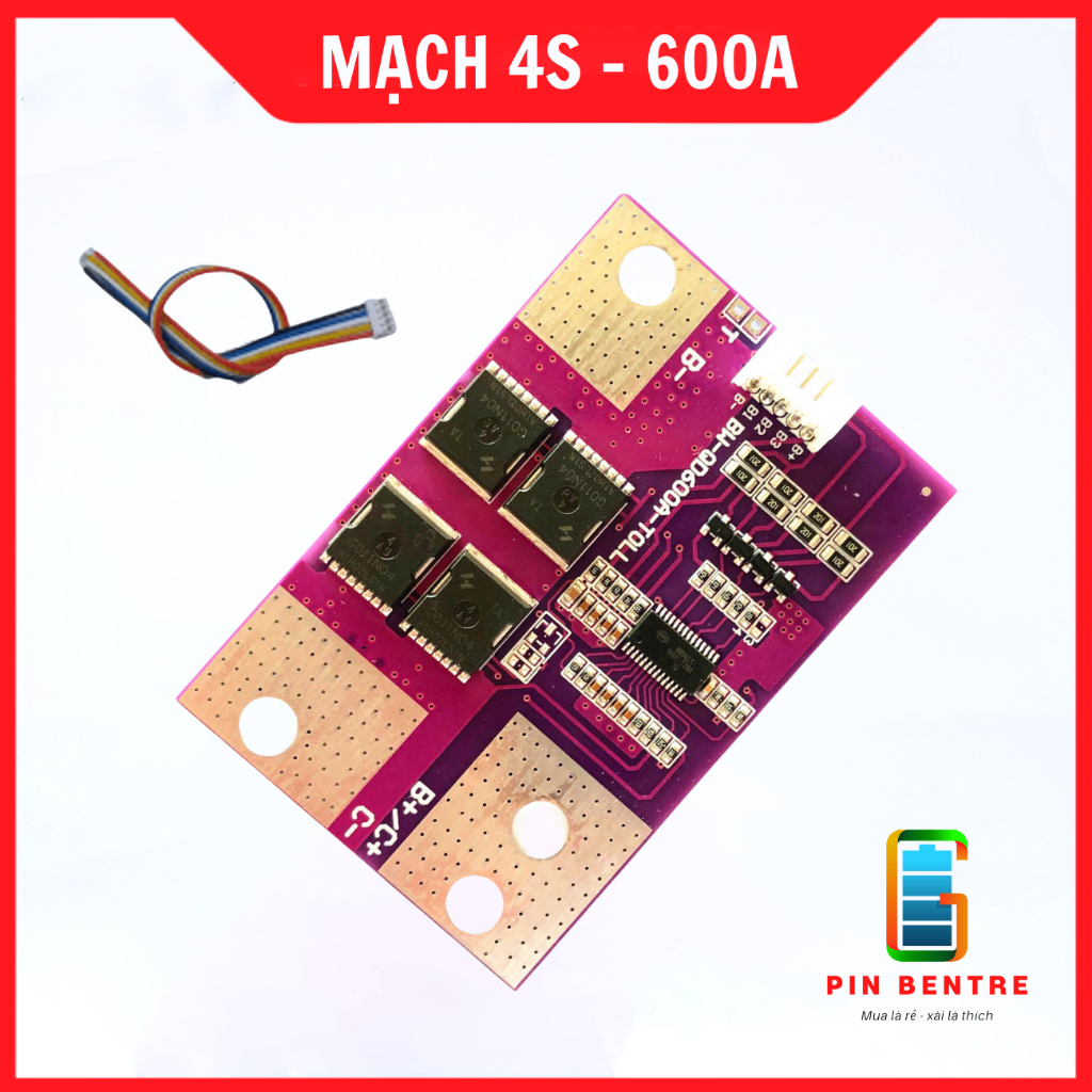 Mạch 4S 600A cho Pin sắt Phosphate chuyên đề Xe Máy - Pin 26650 3.2V 3Ah