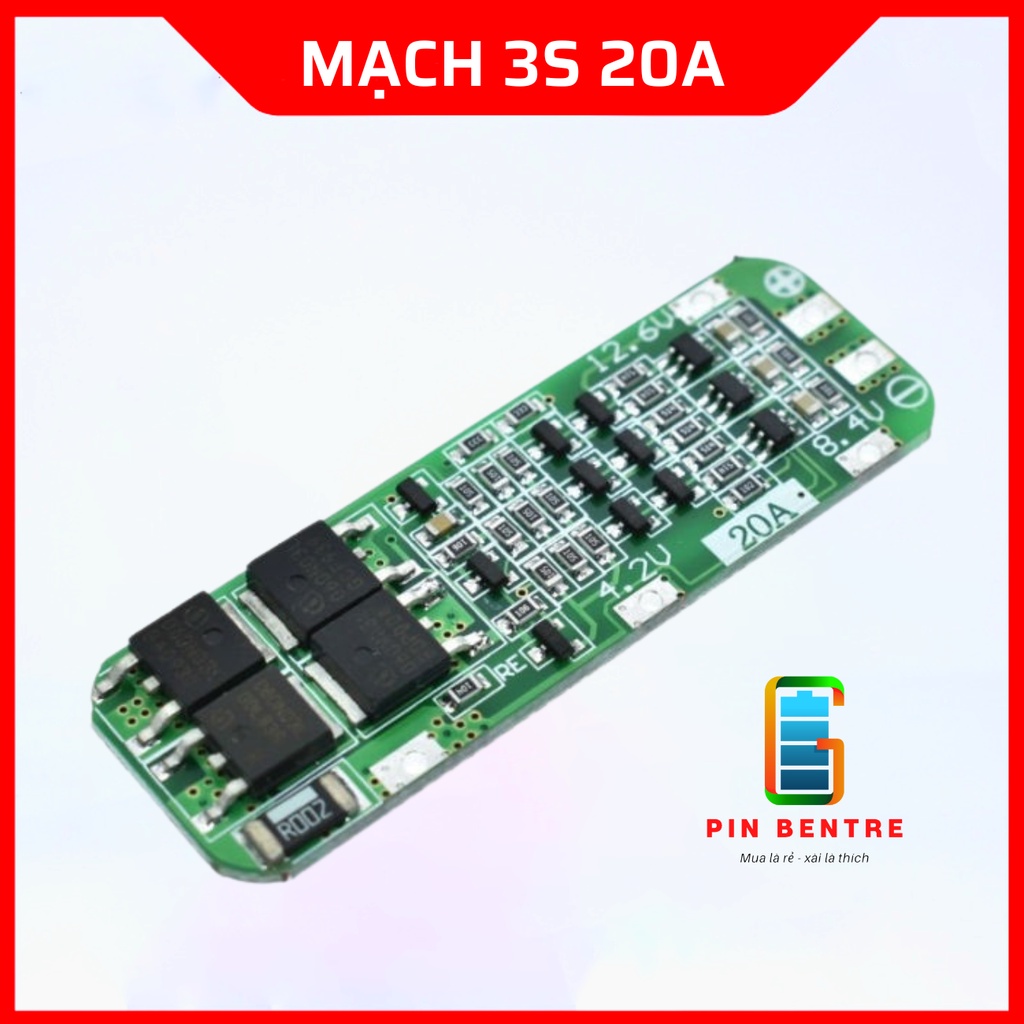 Mạch 3S 12,6V 20A sạc và bảo vệ Pin Li-ion nâng cao của BMS