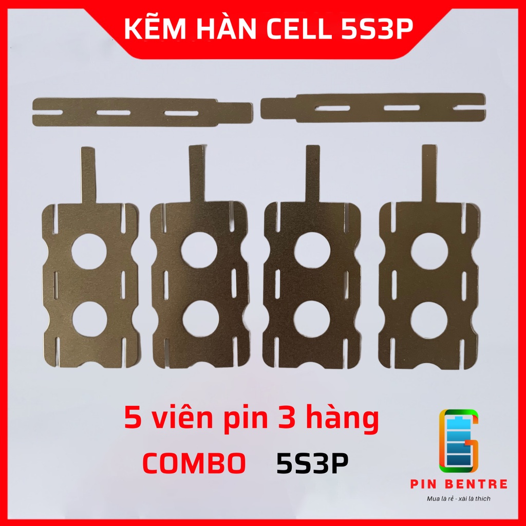 Bộ kẽm hàn 0,2mm 5s3p 3 hàng 15 cell - Combo 5s3p