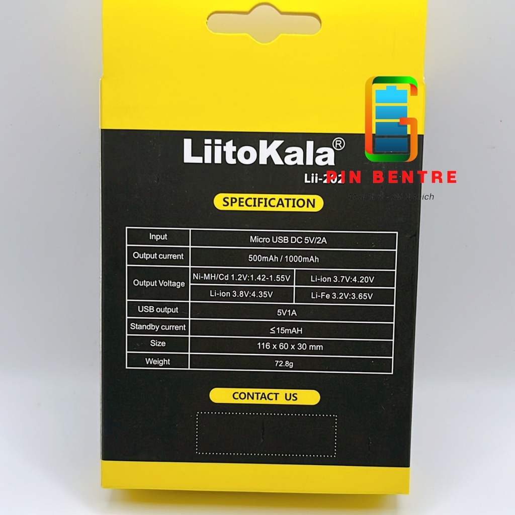 Bộ sạc đa năng LiitoKala lii-202 USB sạc Pin AAA,AA,Nimh 1.2V,Pin Li-ion 3.7V , Pin Li-fe 3.2V