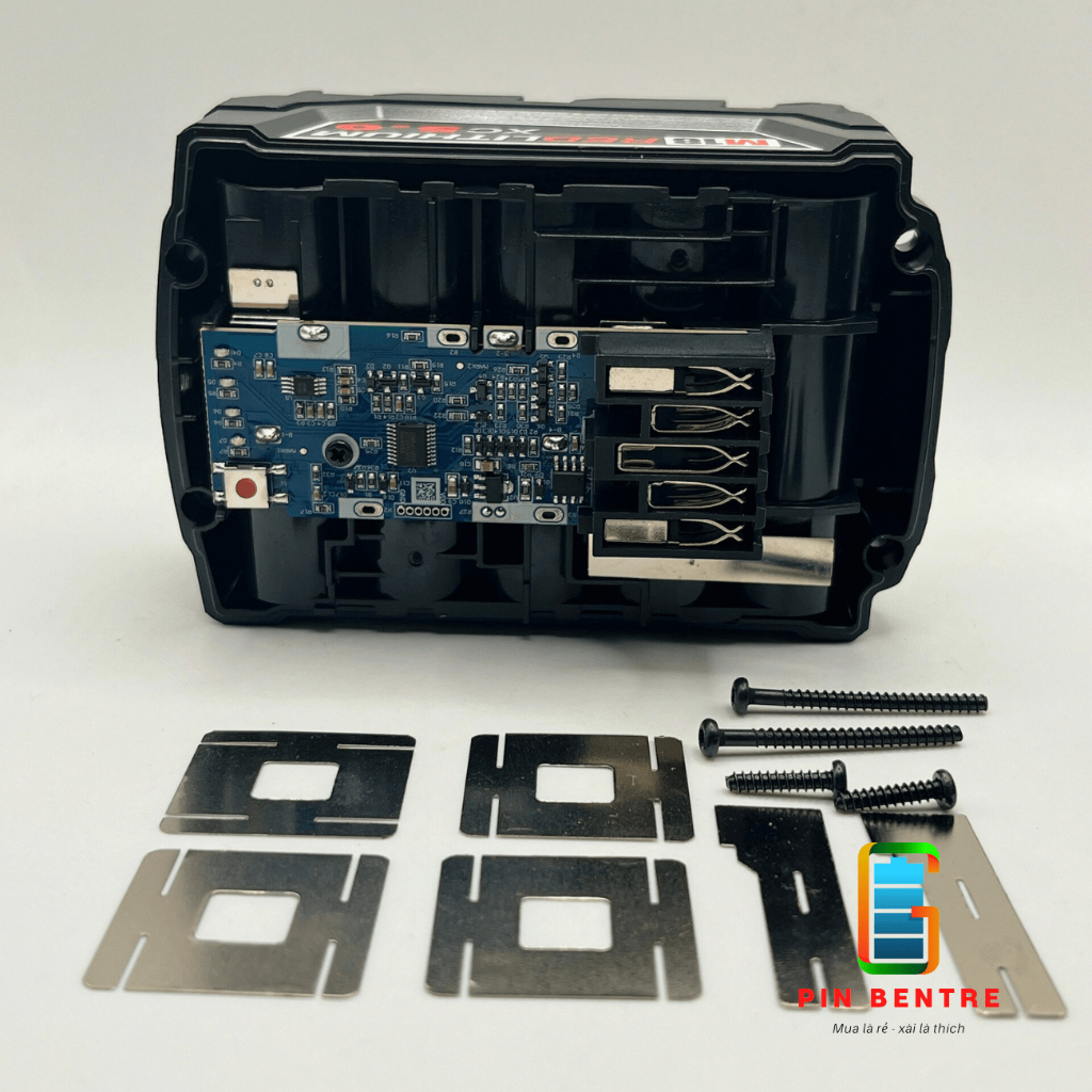 Combo Vỏ pin Milwaukee 5s 18v, lắp được 2 hàng 10 cell 18650