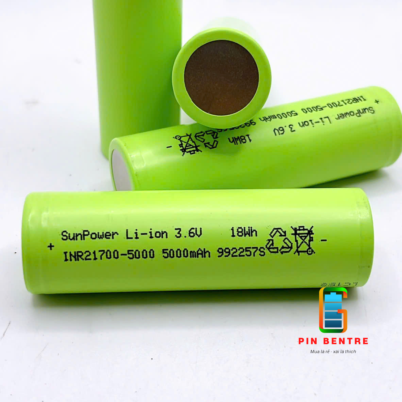 Cell Pin 21700 Sunpower 5000mah xả 6C hàng mới
