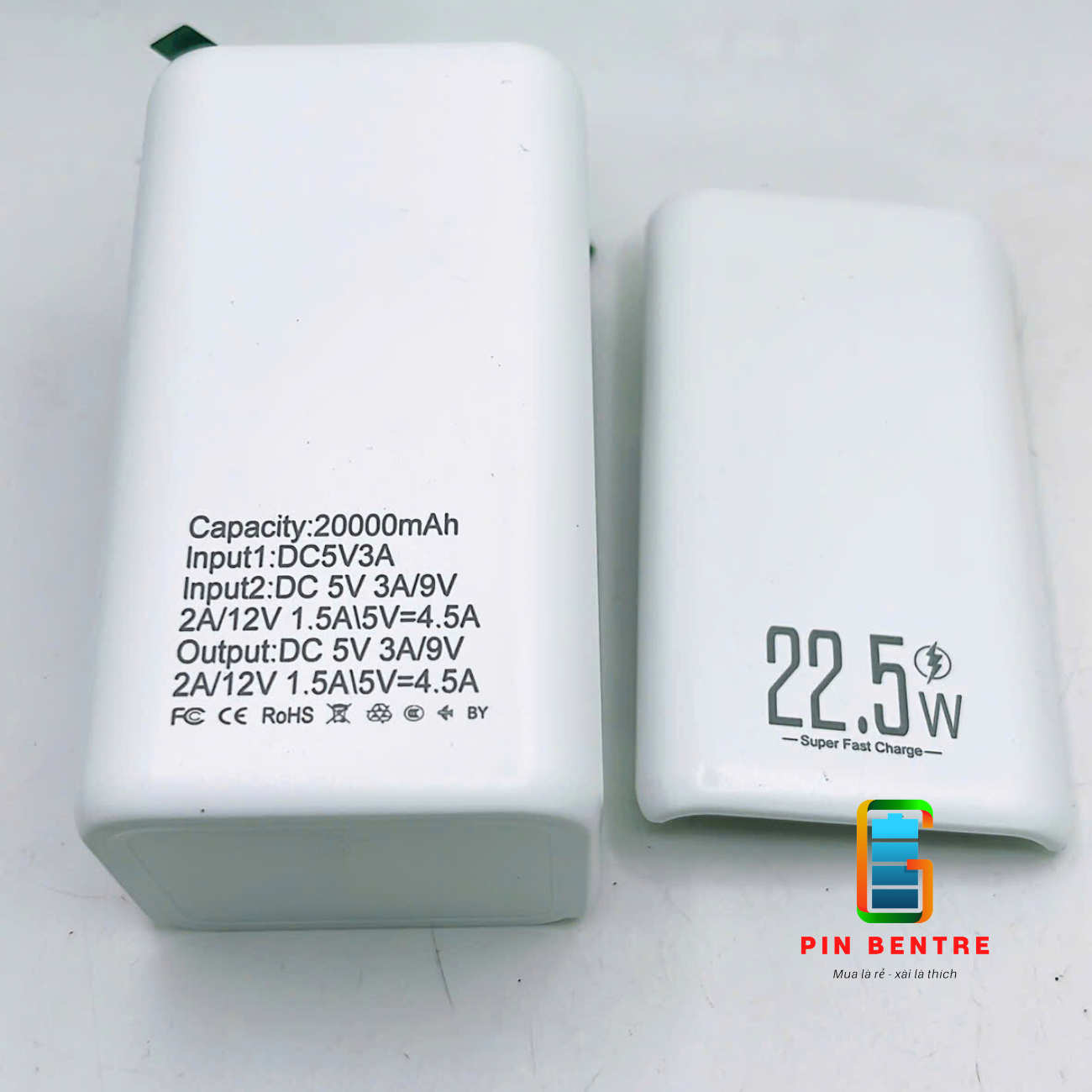 Box sạc dự phòng HW-01 22.5W chứa 4 Cell 21700 ( Chưa Pin,Vỏ Nhựa )