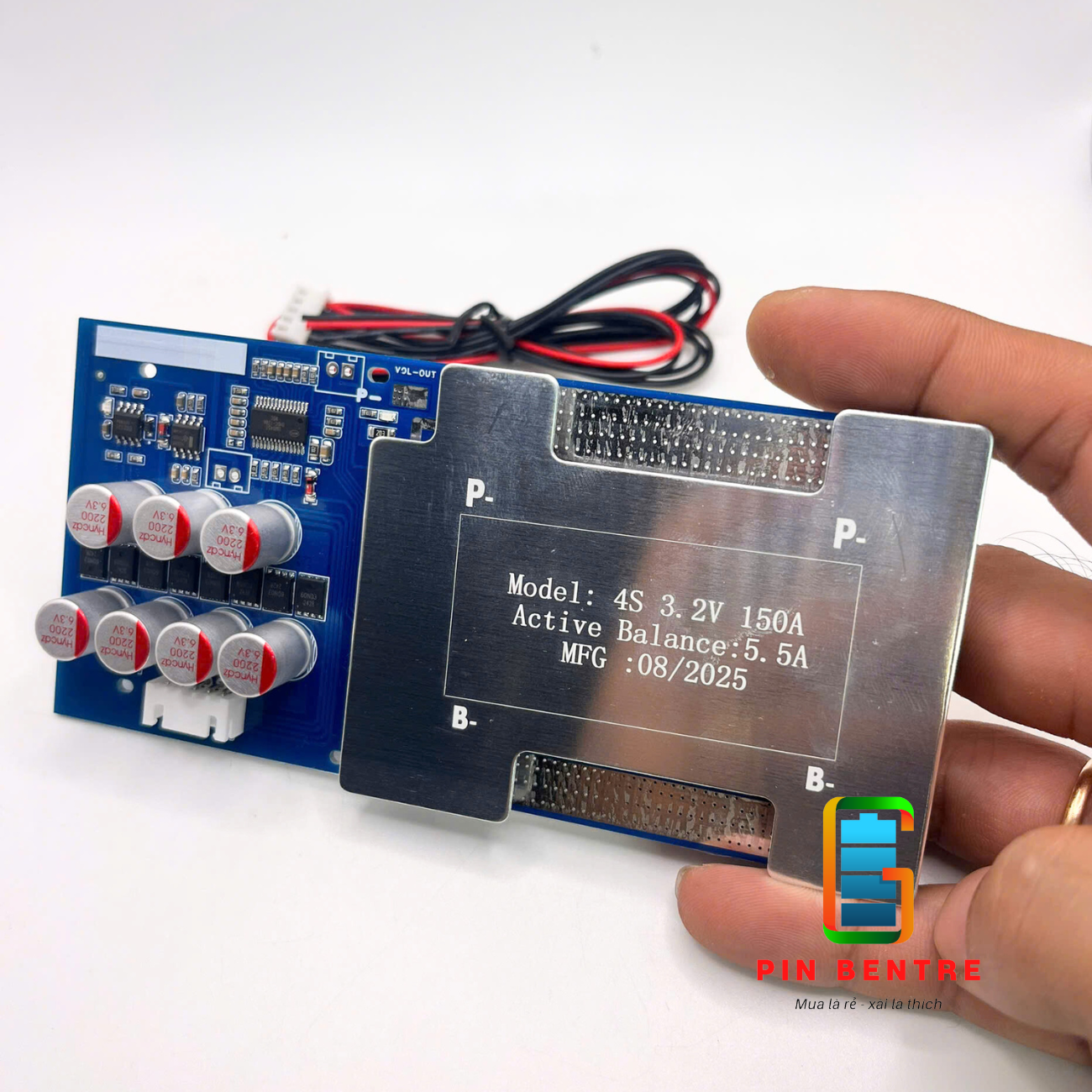 Mạch 4S -12V 150A bảo vệ Sạc/Xả Pin Sắt 3.2V với cân bằng chủ động 5.5A
