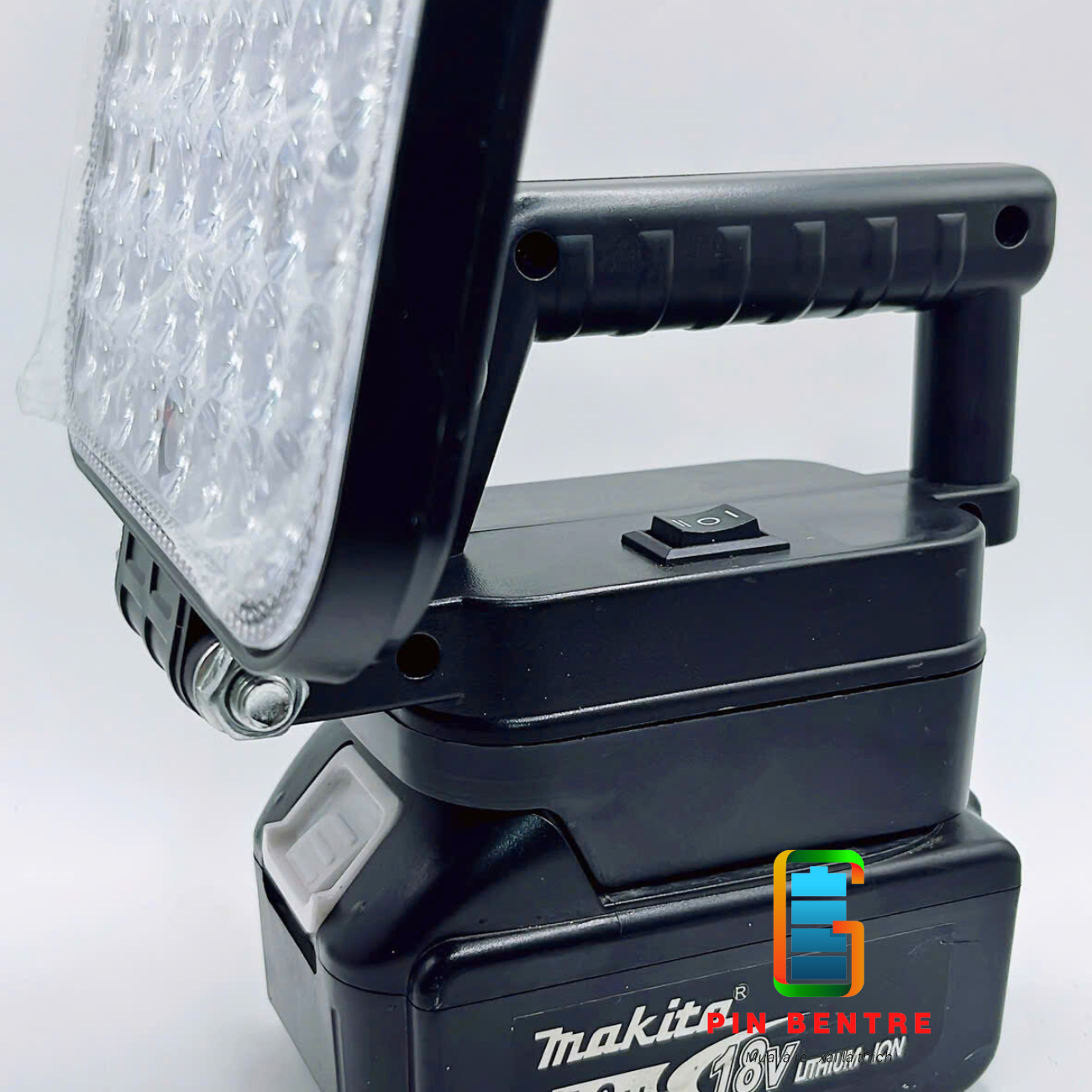 Đèn Led cầm tay di động dùng Pin chân Makita kèm 2 Cổng USB