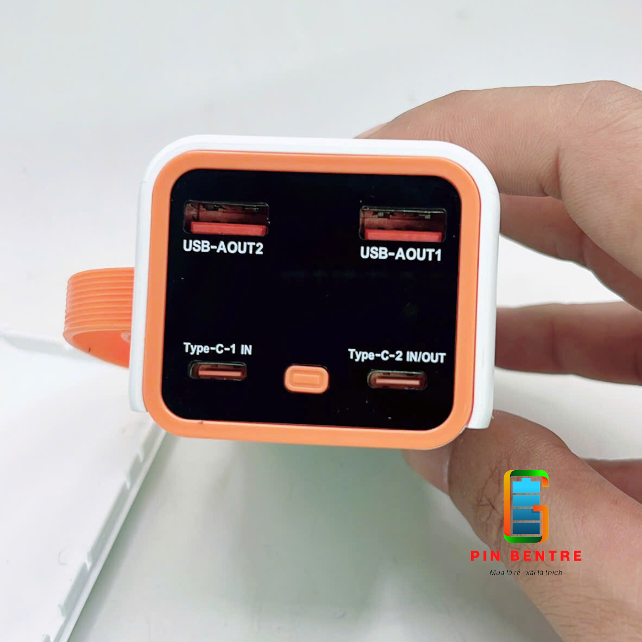 Box sạc dự phòng HW-01 22.5W chứa 4 Cell 21700 ( Chưa Pin,Vỏ Nhựa )