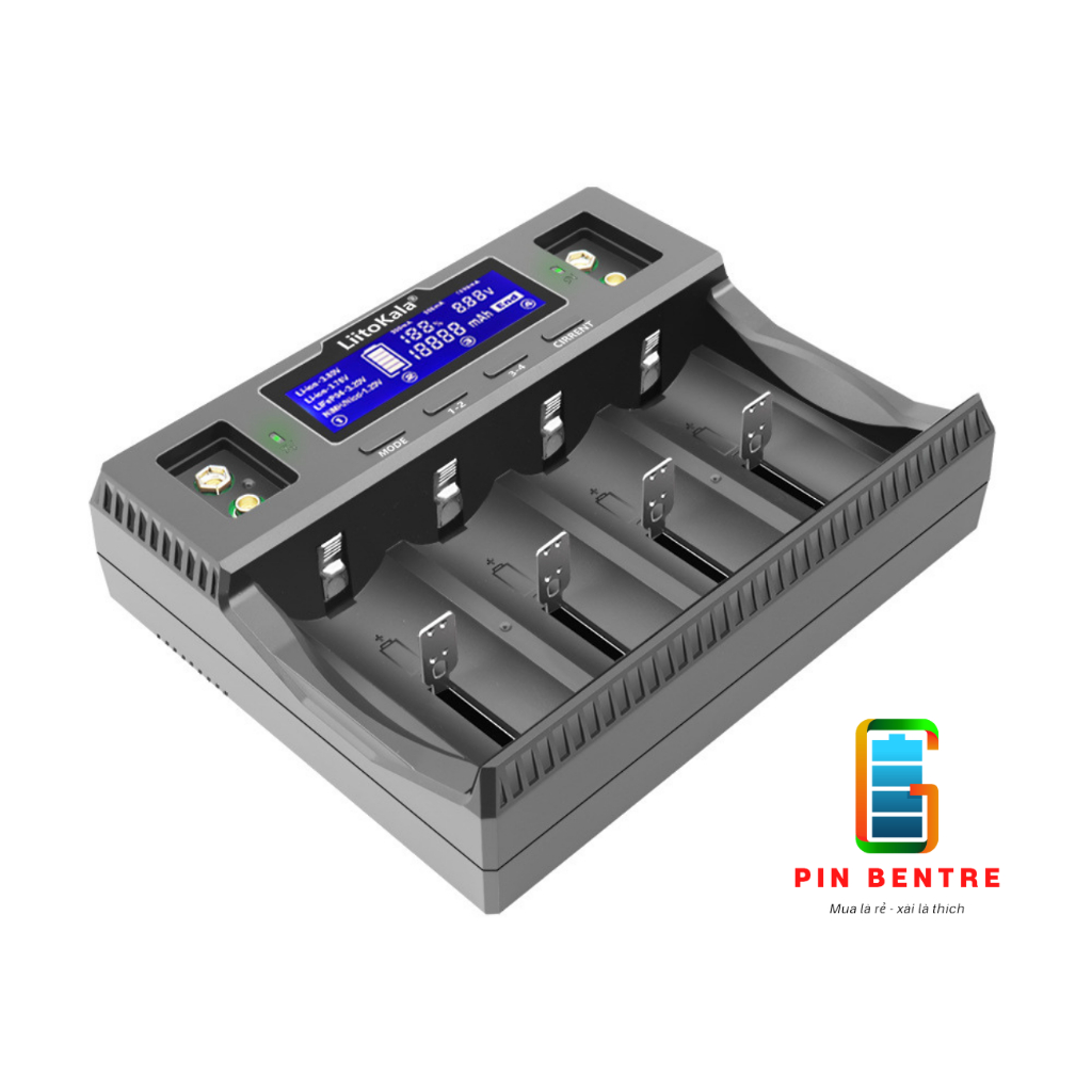 Sạc Đa Năng LiitoKala Lii-D4XL 18650/21700/32700/26650/AA/AAA sạc 3.7V/3.2V/1.2V/9V