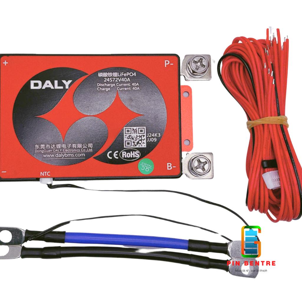 Mạch 24S 72V/87.6V 40A - 100A Daly Cân Bằng và Bảo Vệ Pin Sắt 3.2V Có Cảm Biến Nhiệt NTC