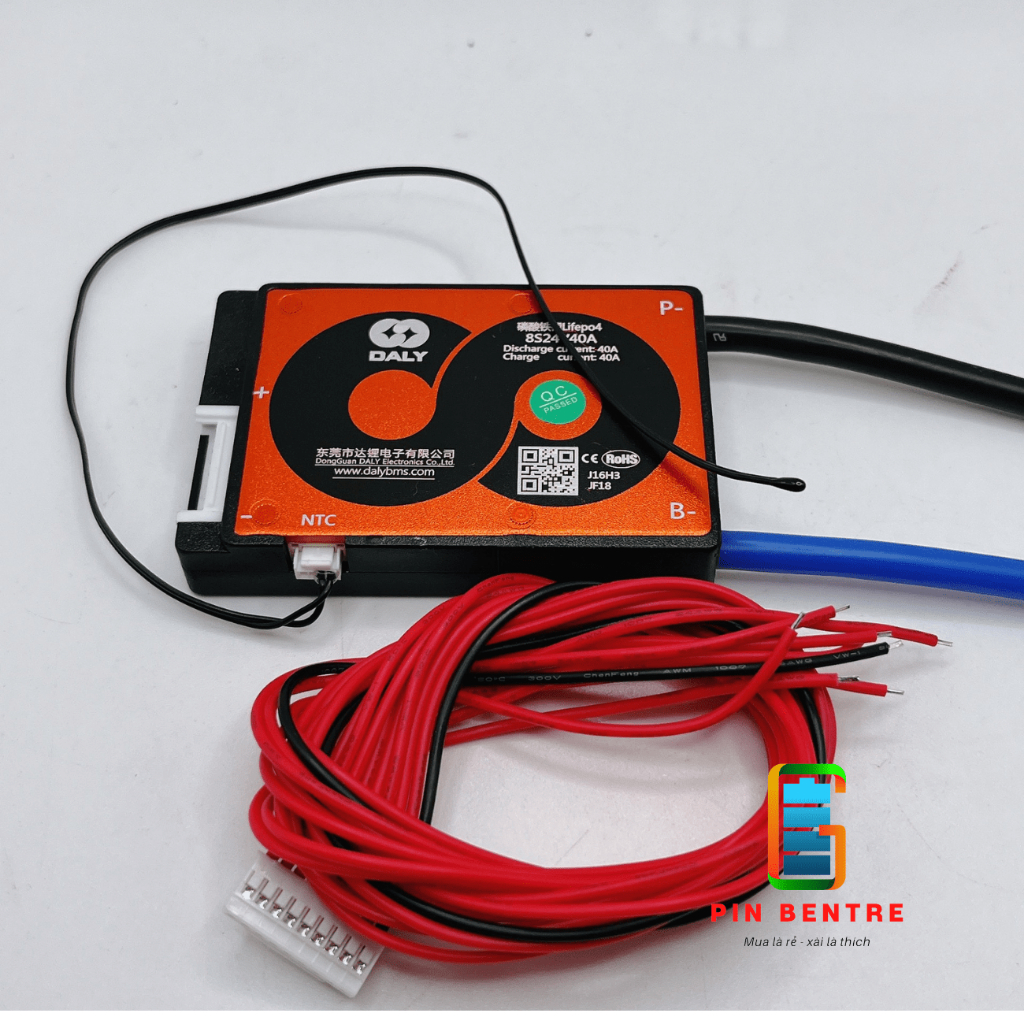 Mạch 8S DALY 24V/29.2V 20A 40A Daly Cân Bằng và Bảo Vệ Pin Sắt 3.2V Có Cảm Biến Nhiệt NTC