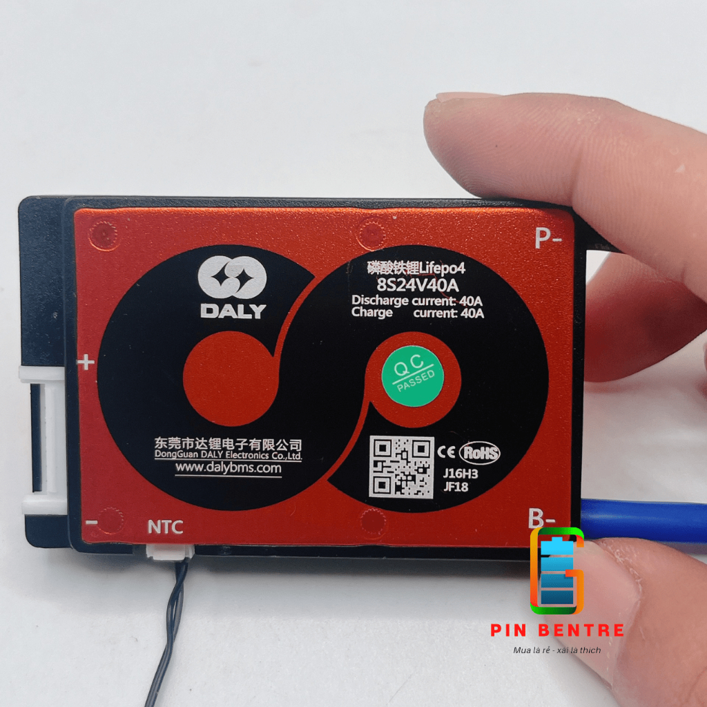 Mạch 8S DALY 24V/29.2V 20A 40A Daly Cân Bằng và Bảo Vệ Pin Sắt 3.2V Có Cảm Biến Nhiệt NTC
