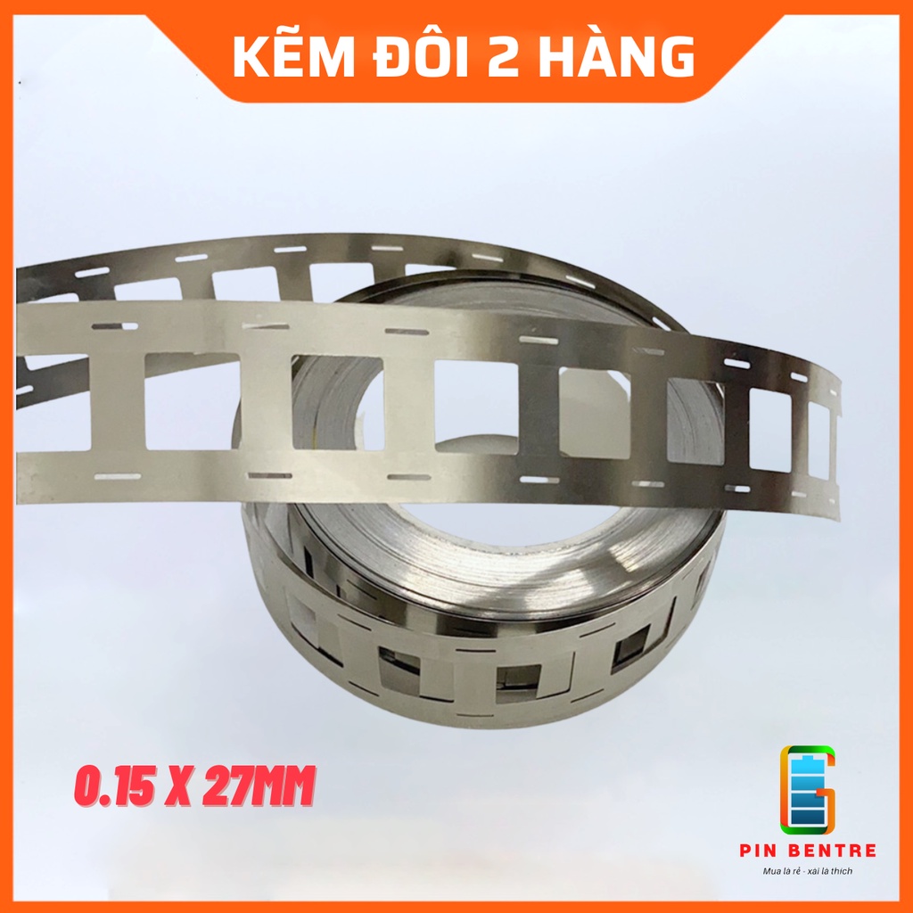 Kẽm đôi hàn cell Pin 0.15 - 0.2mm loại Thẳng và Xéo Pin 18650