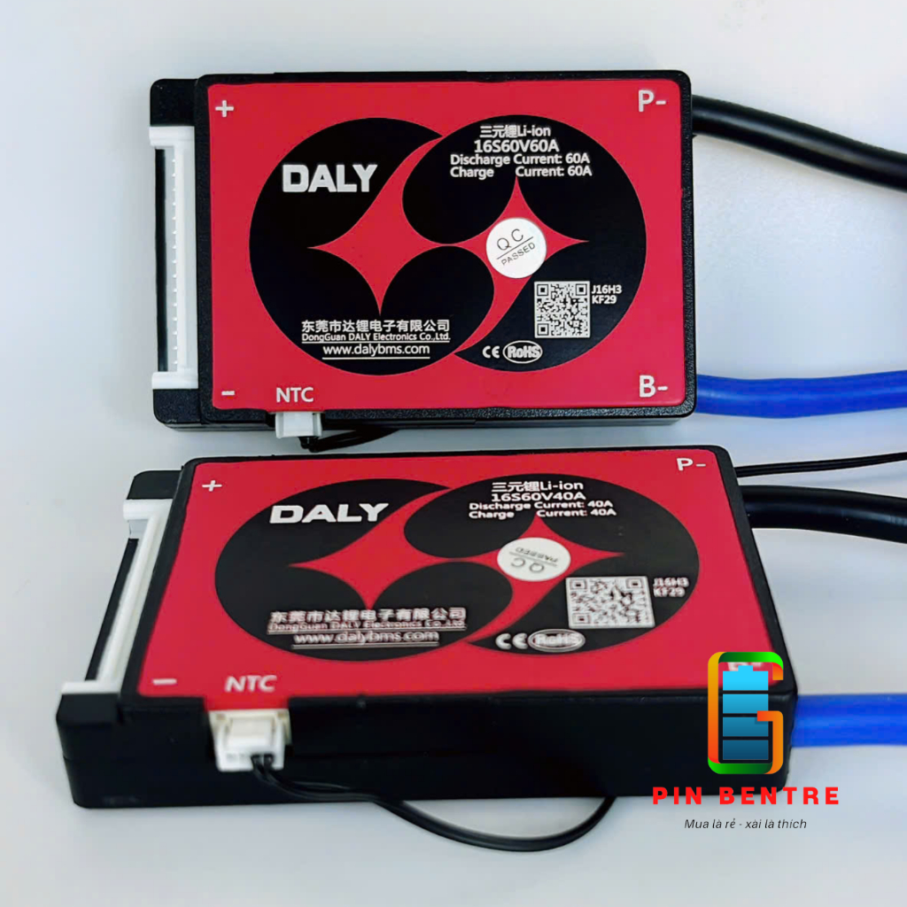 Mạch 16S 60V 40A 60A Daly cân bằng và bảo vệ Pin Li-ion 3.6V cho xe điện