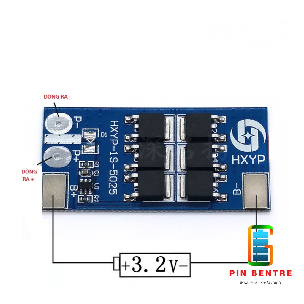 Mạch 1S 3.2v 9A-12A-25A bào vệ Pin Sắt Li-fe PO4