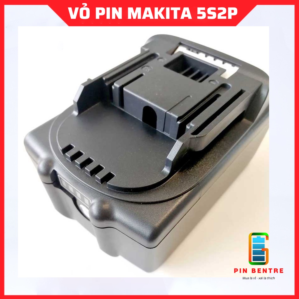 Vỏ pin Makita loại 10 viên Pin sạc Adaptor có báo Pin