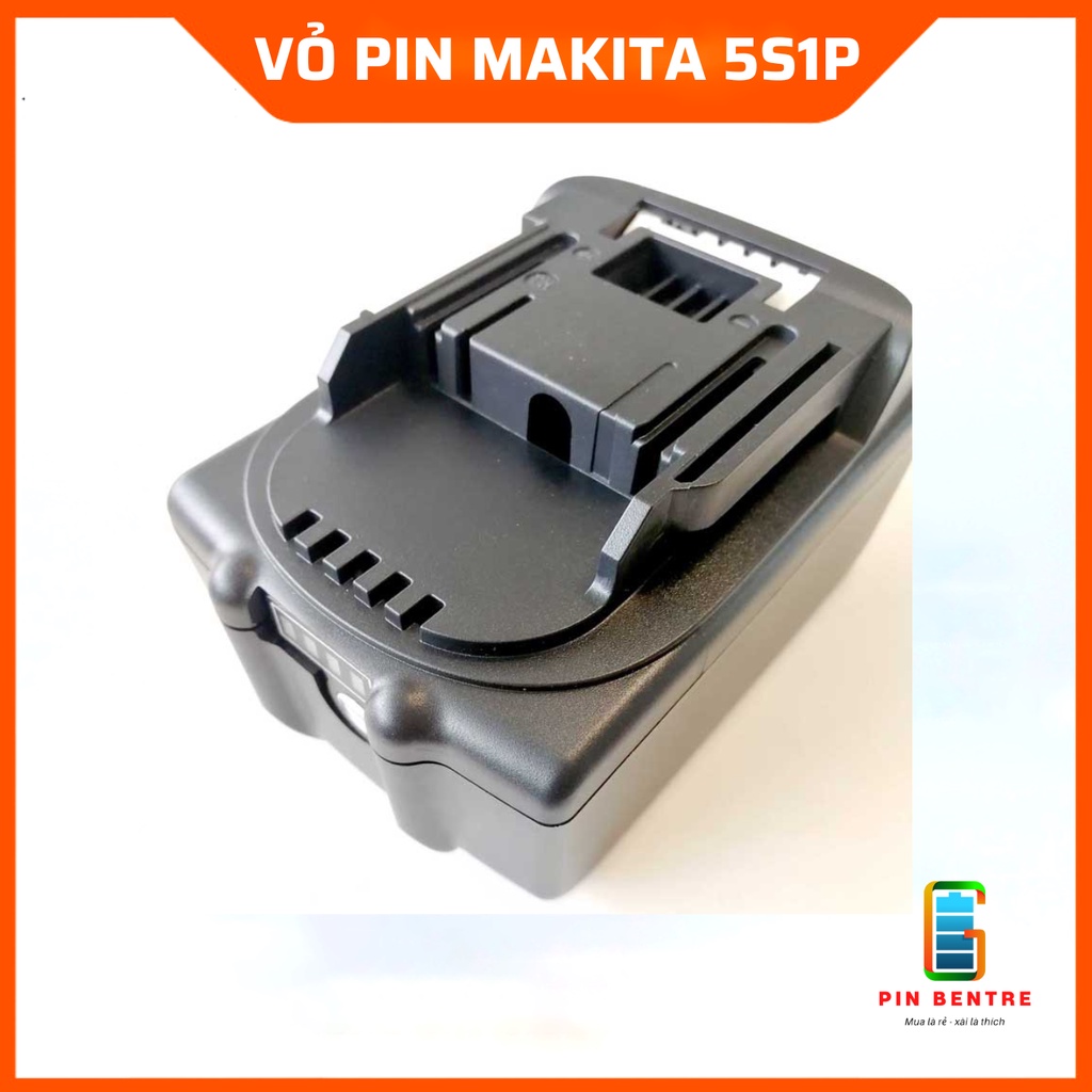 Vỏ pin Makita loại 5 viên Pin sạc Adaptor có báo Pin