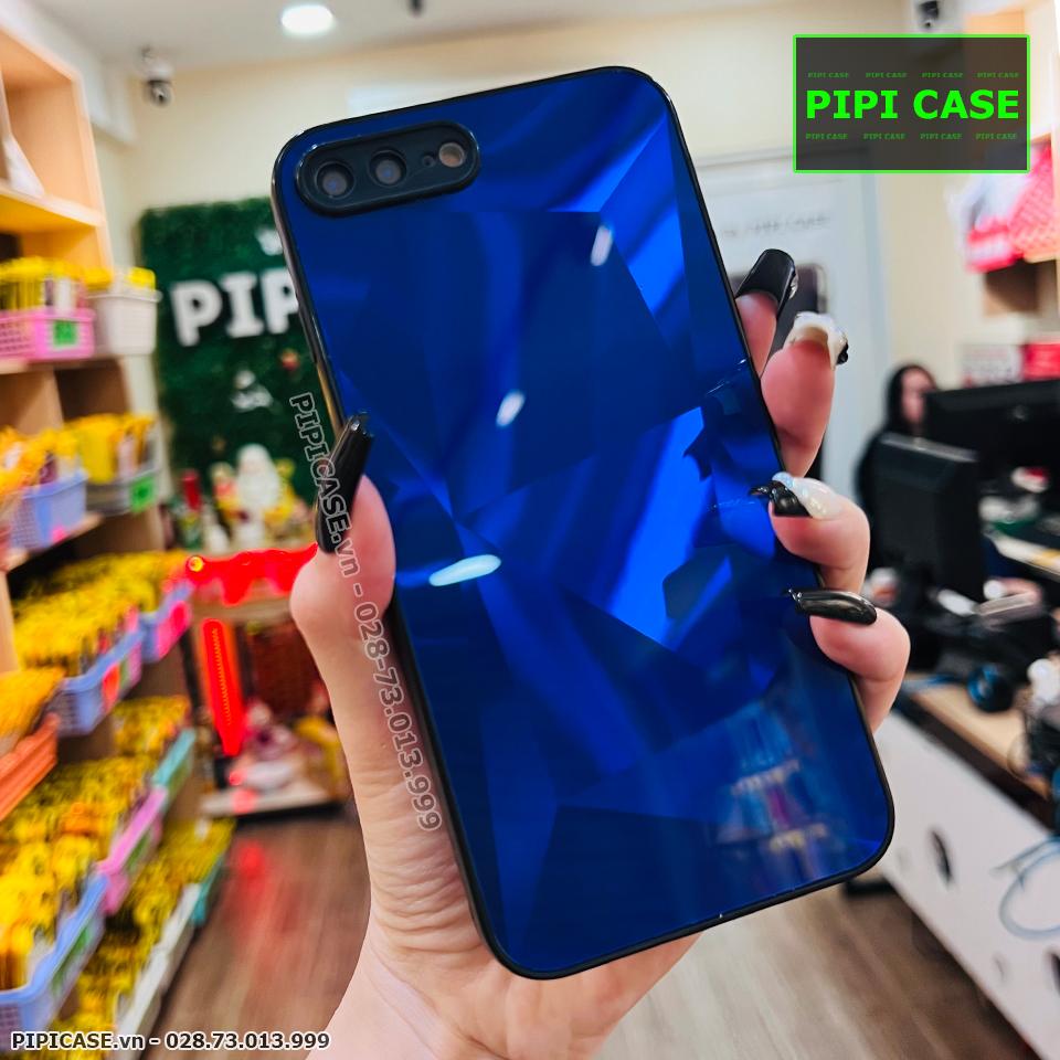 Ốp Lưng iPhone 7 Plus / 8 Plus - Kim Cương 6D - Xanh