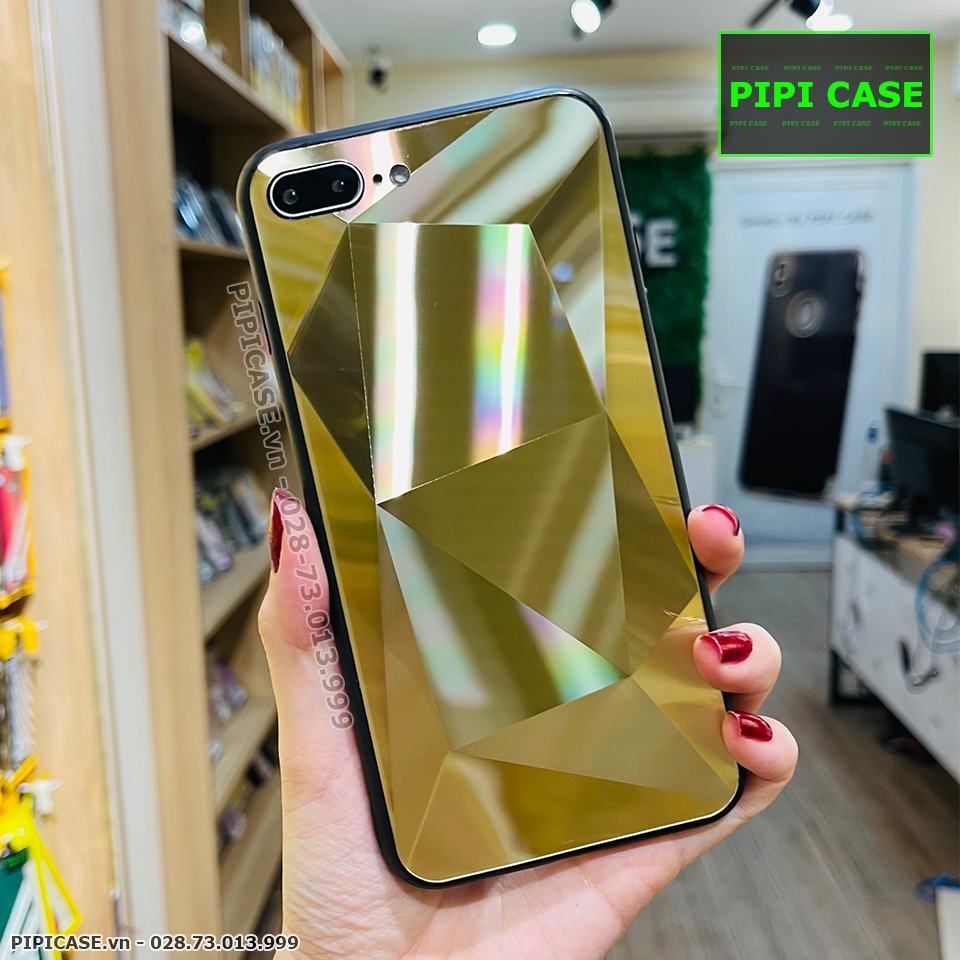Ốp Lưng iPhone 7 Plus / 8 Plus - Kim Cương 6D - Vàng