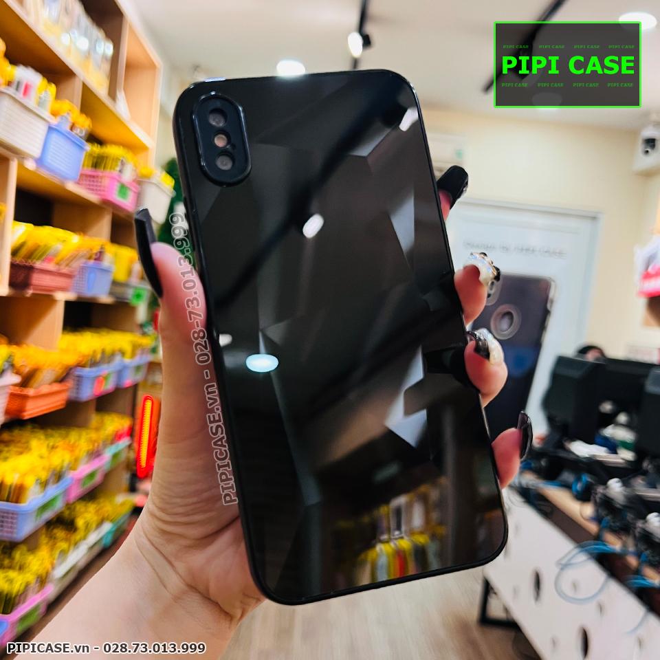 Ốp Lưng iPhone X / XS - Kim Cương 6D - Đen