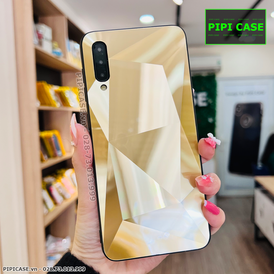 Ốp Lưng Samsung A50 - Kim Cương 6D - Vàng