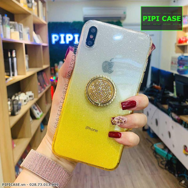 Ốp Lưng iPhone X / XS - iRing Màu - Vàng