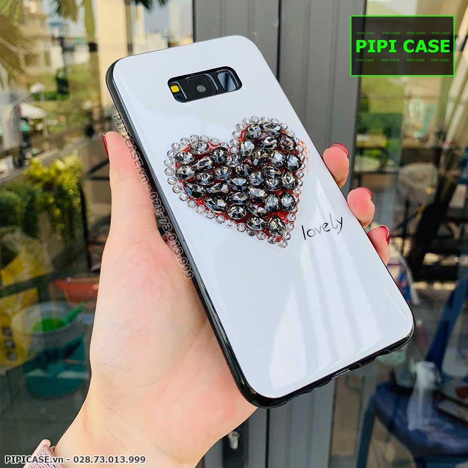 Ốp Lưng Samsung S8 Plus - Lovely Tim - Đen