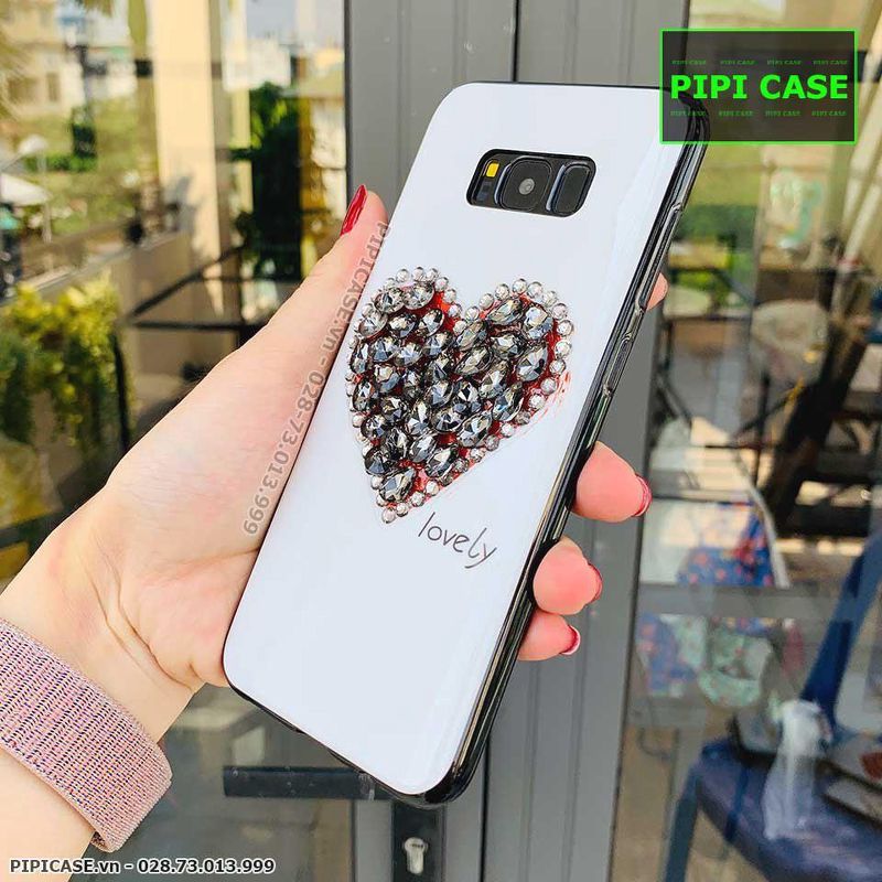 Ốp Lưng Samsung S8 Plus - Lovely Tim - Đen
