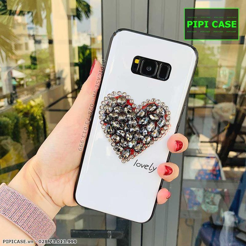 Ốp Lưng Samsung S8 Plus - Lovely Tim - Đen
