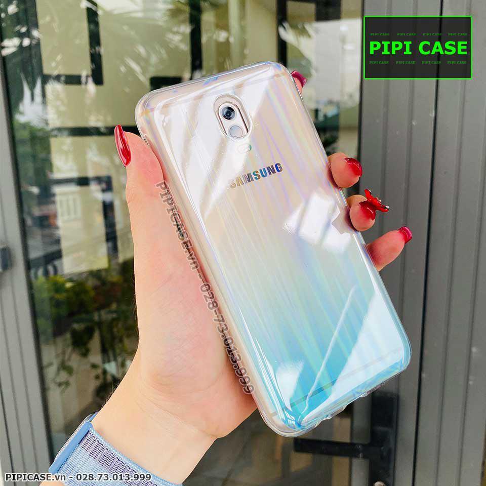 Ốp Lưng Samsung J7 Pro - Rainbow - Xanh