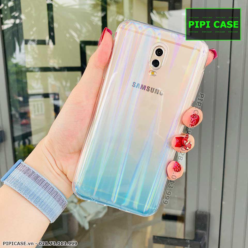 Ốp Lưng Samsung J7 Pro - Rainbow - Xanh