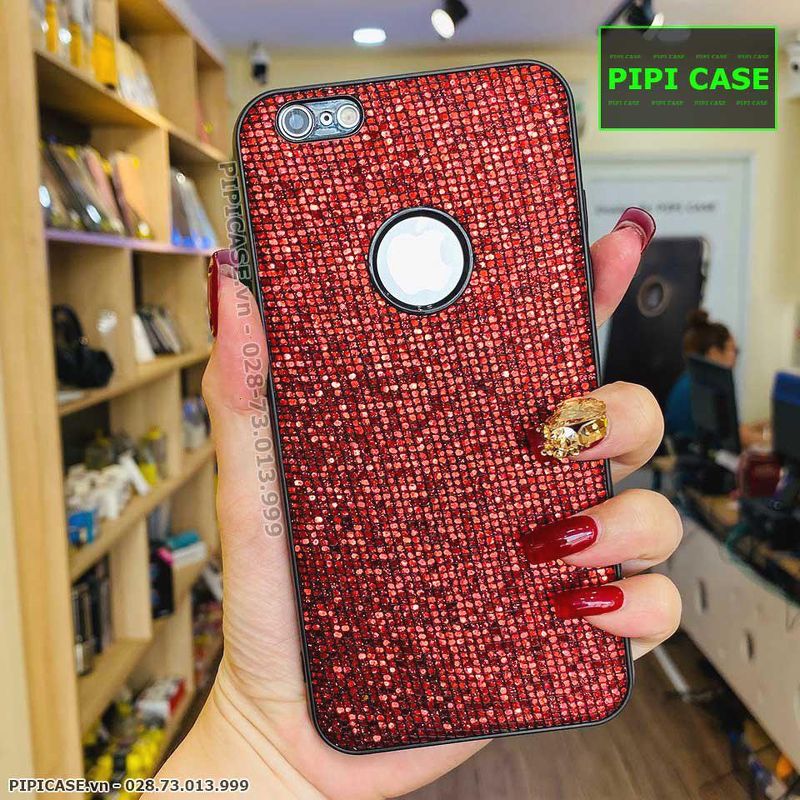 Ốp Lưng iPhone 6 / 6S - Kim Tuyến - Đỏ