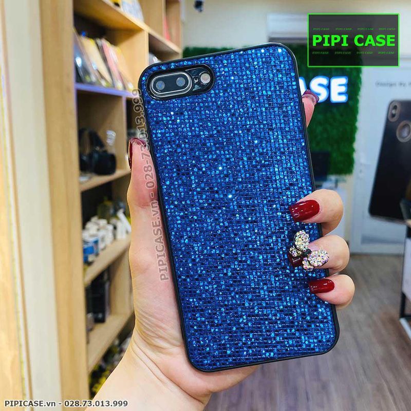 Ốp Lưng iPhone 7 Plus / 8 Plus - Kim Tuyến - Xanh
