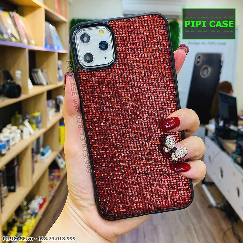 Ốp Lưng iPhone 11 Pro Max - Kim Tuyến - Đỏ