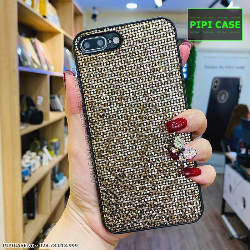 Ốp Lưng iPhone 7 Plus / 8 Plus - Kim Tuyến - Vàng
