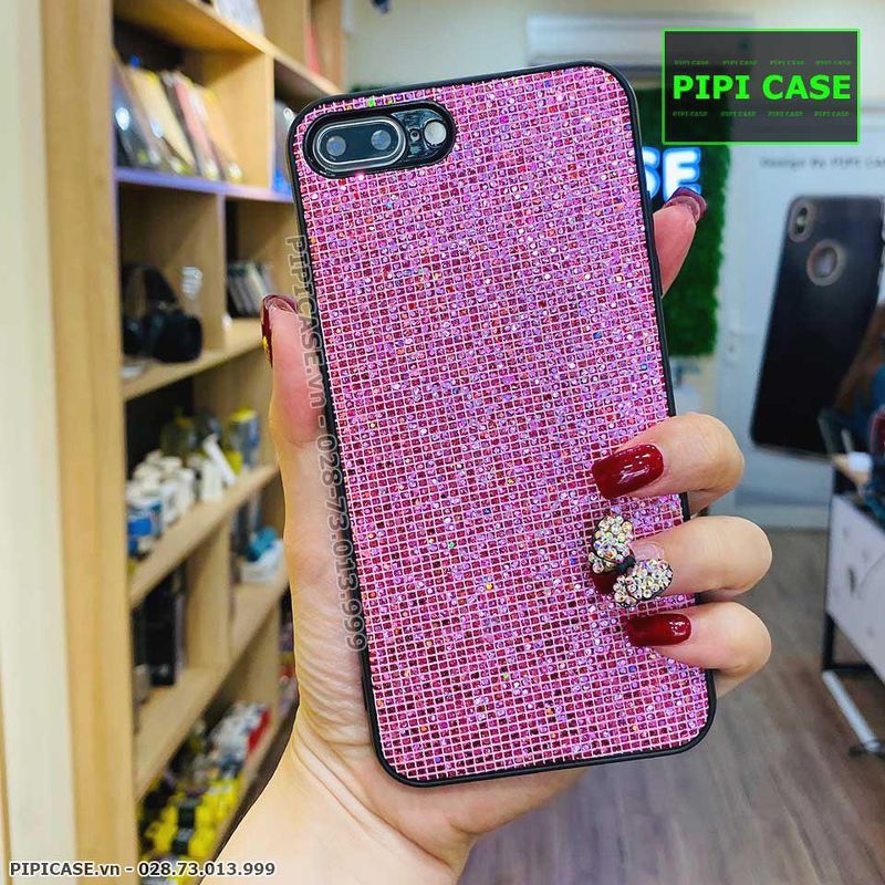 Ốp Lưng iPhone 7 Plus / 8 Plus - Kim Tuyến - Hồng