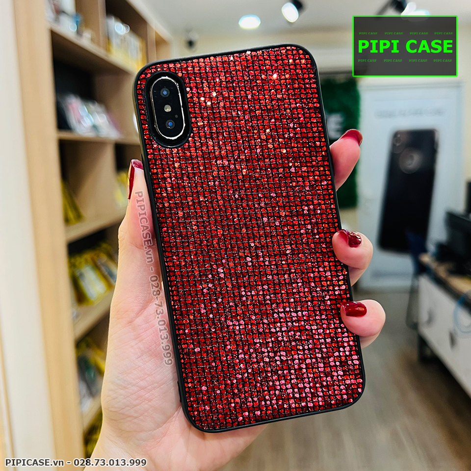 Ốp Lưng iPhone XS Max - Kim Tuyến - Đỏ
